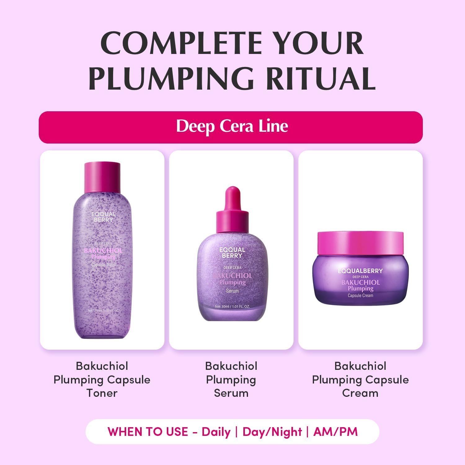 EQQUALBERRY Bakuchiol Plumping Capsule Toner – 150ml - Image 4