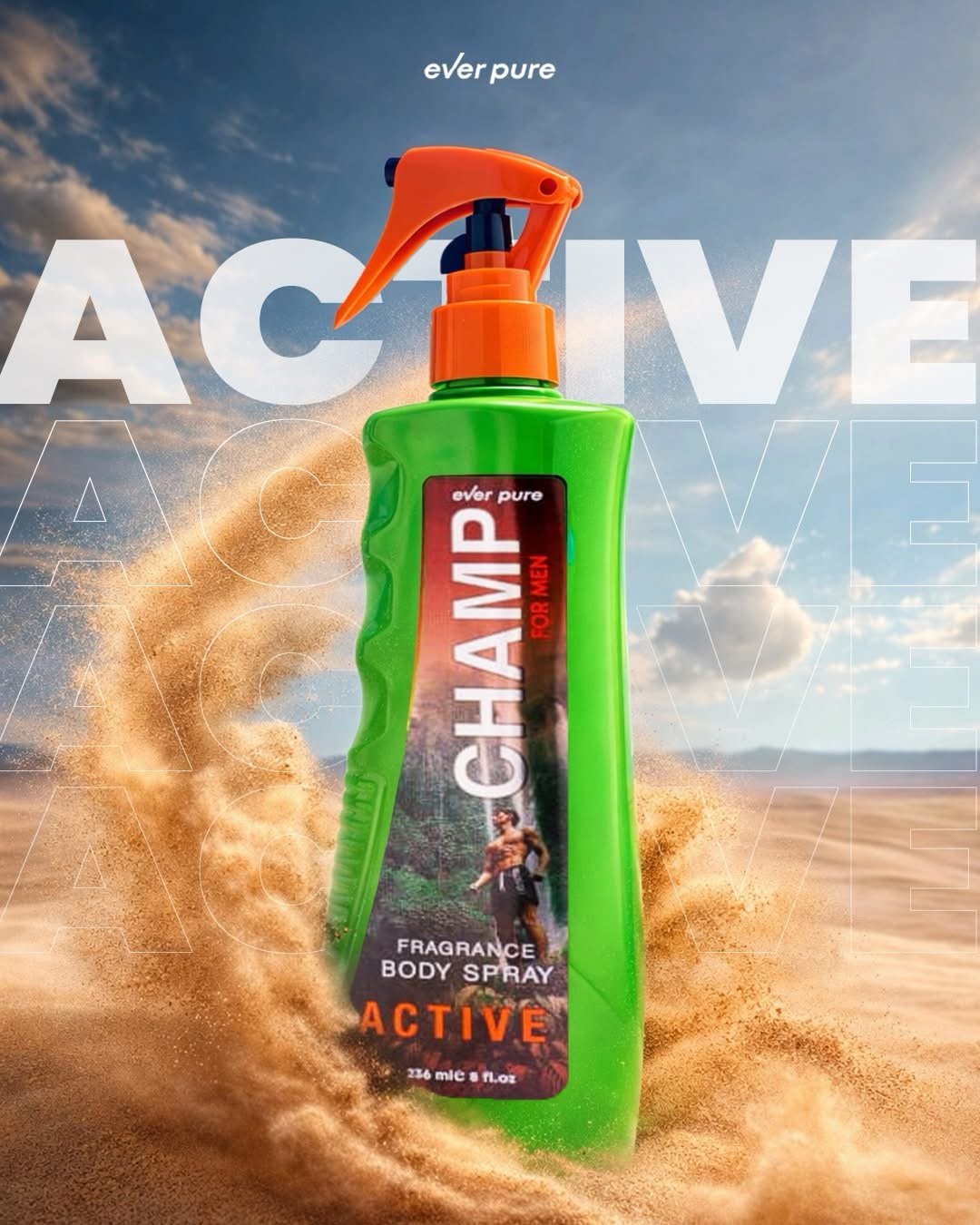 champ fragrance mist active 236 ML
