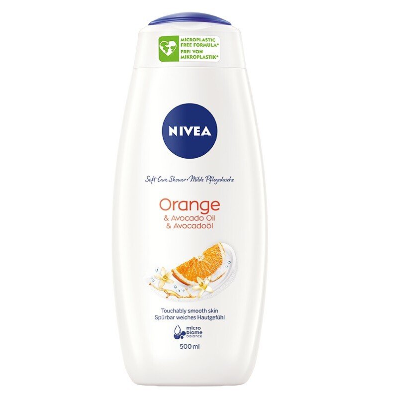 NIVEA Orange & Avocado Oil Mild Shower Gel , 500 ml