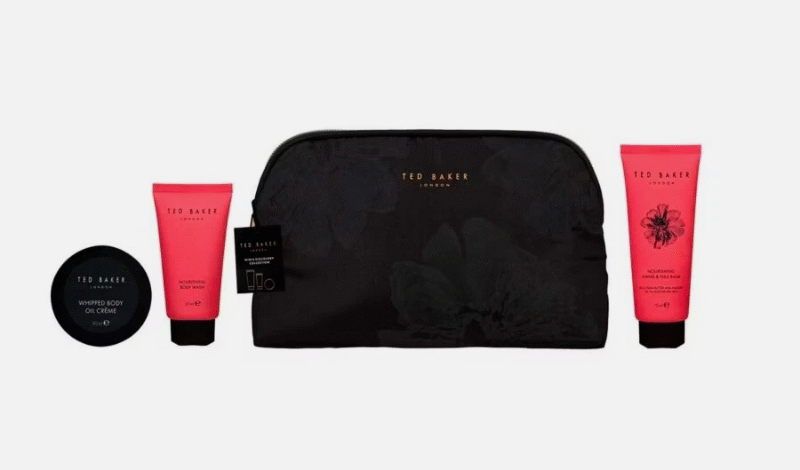 TED BAKER Minis Discovery Collection 3 Piece Gift Set with Black Make Up Bag
