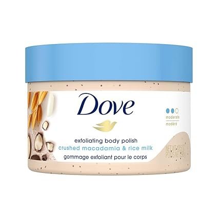 Dove Scrub Macadamia & Rice Milk Reveals Visibly Smoother Skin Body Scrub That Nourishes Skin