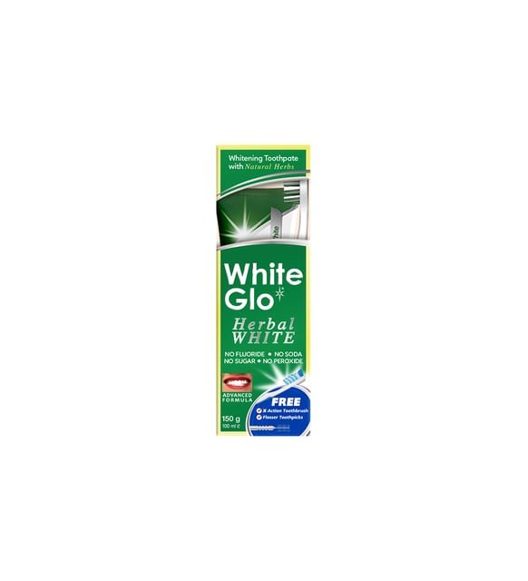 White Glo Herbal White Toothpaste whitening herbal toothpaste 100ml + toothbrush (Copy) (Copy)