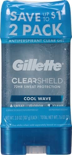Gillette Endurance Antiperspirant/Deodorant, Cool Wave Clear Gel,
