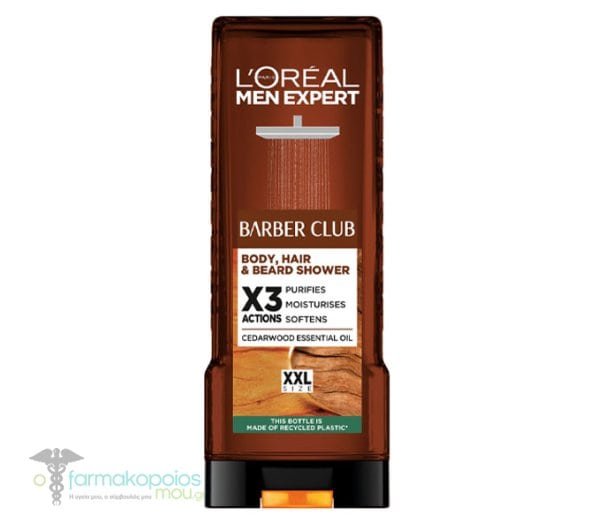 L'oreal Paris Men Expert Barber Club Moisturizing Shower Gel with Cedarwood Essential Oil, 400ml